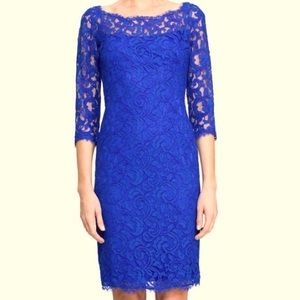 TADASHI SHOJI Embroidered Lace 3/4 Sleeves Sheath Dress